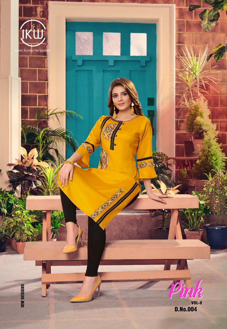 Pink Vol-8 IKW Designs Rayon Kurti Manufacturer Pink Vol-8 IKW Designs Rayon Kurti Manufacturer